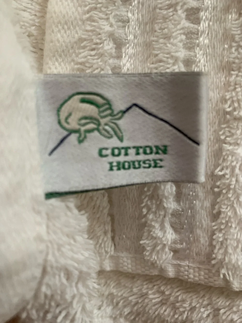 Soft White Textured Bath Towel